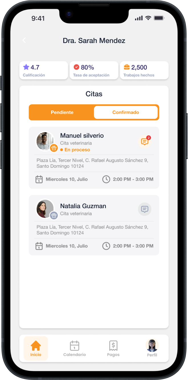 konectame app en uso suplidor